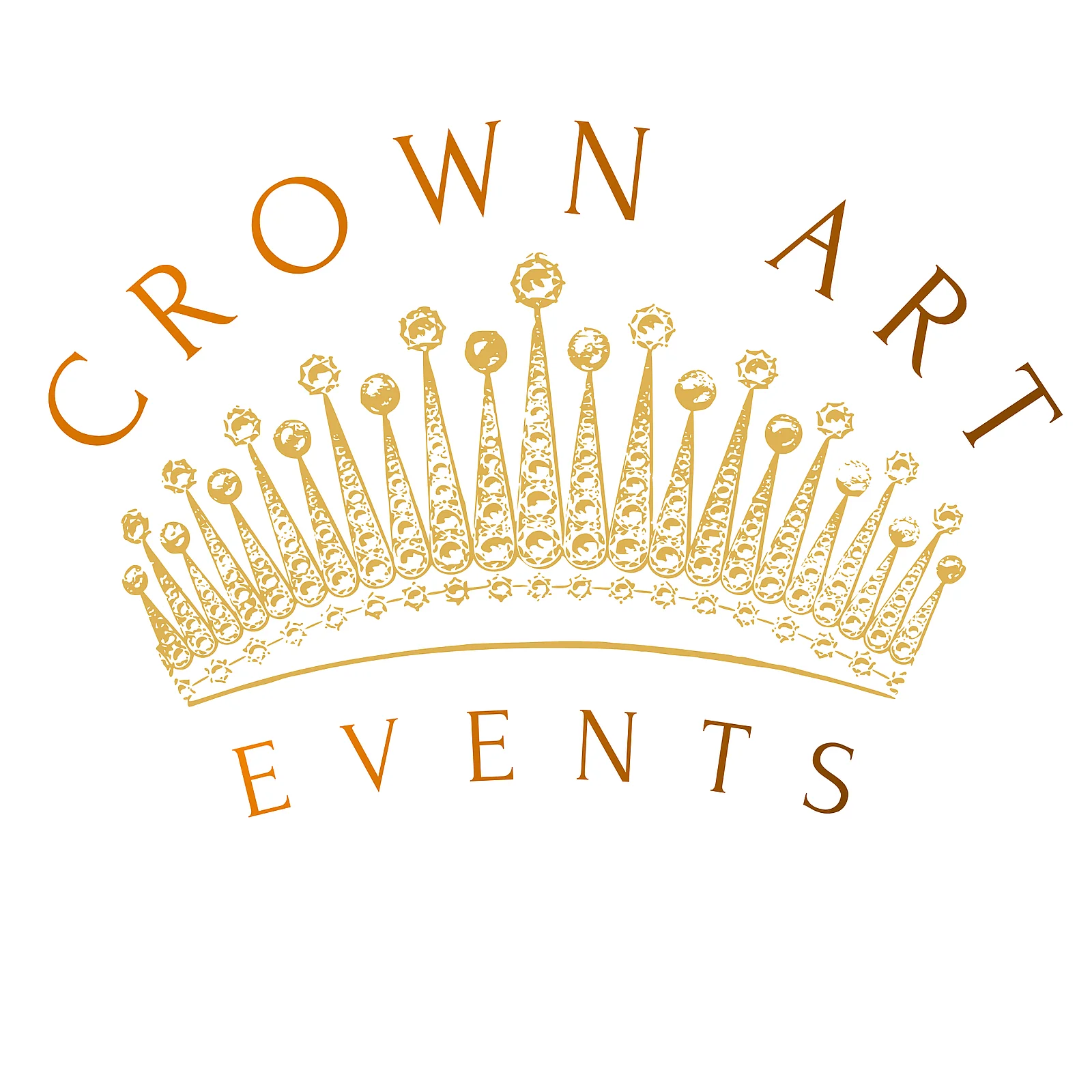 Златно лого на Crown Art Events с корона